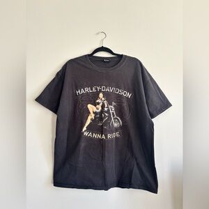 Harley-Davidson Black 'Wanna Ride' Tee